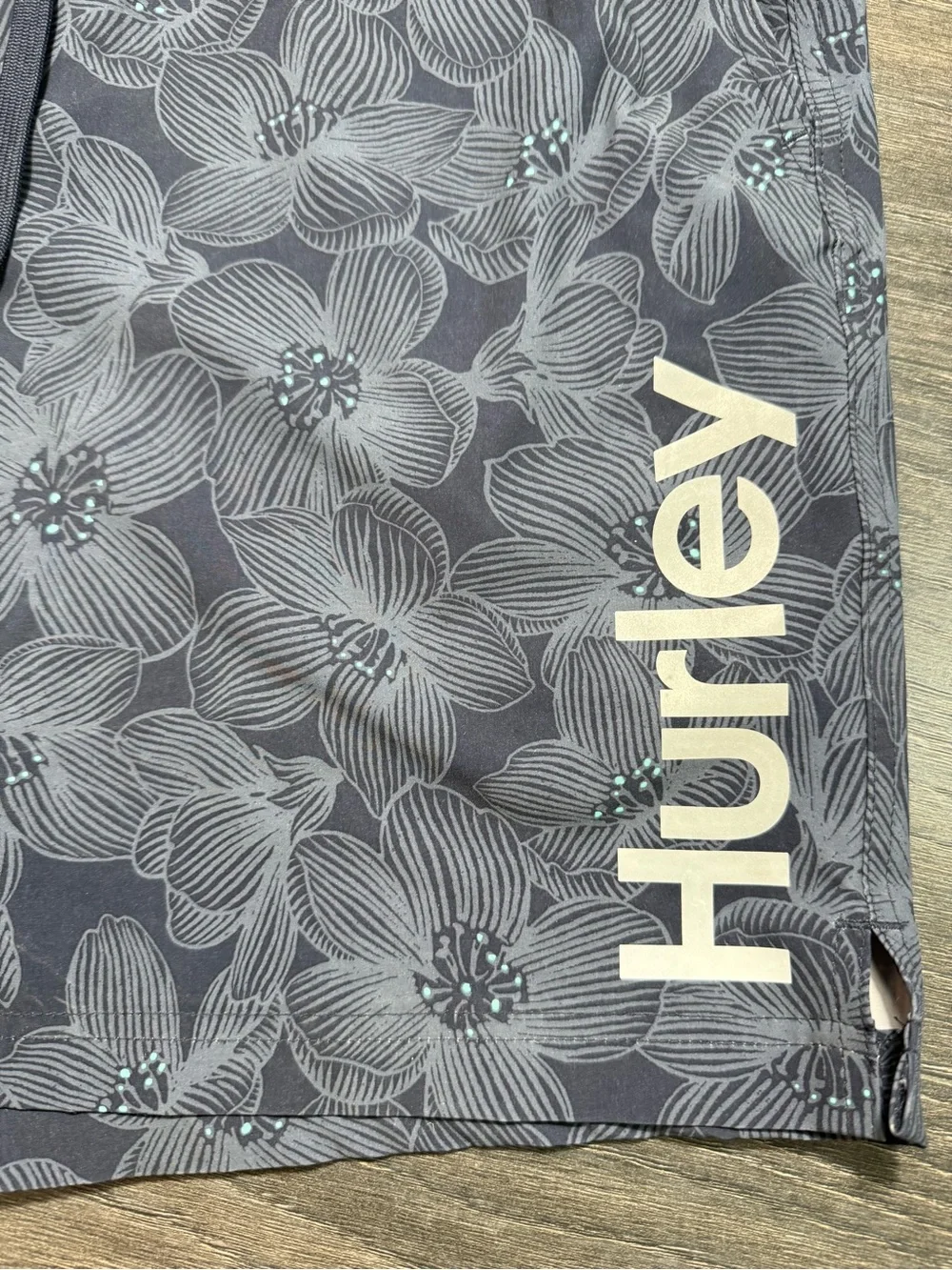 Hurley Men's Navy Floral Swim Trunks
